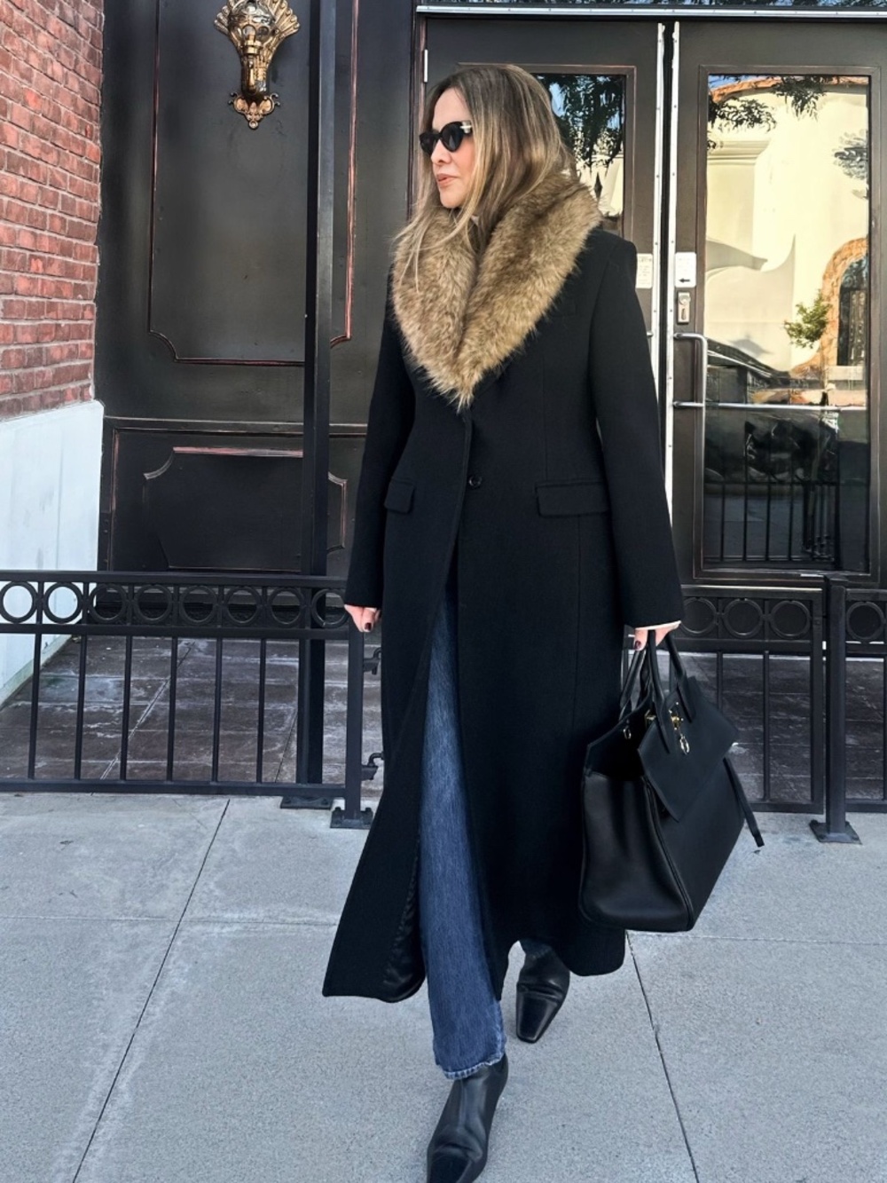 Zara coat with fur collar